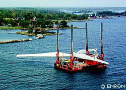 transport of a rotor, (c) ENRON